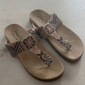 Blowfish Malibu Multicolor Beaded Thong Sandals size 8.5 NWOT